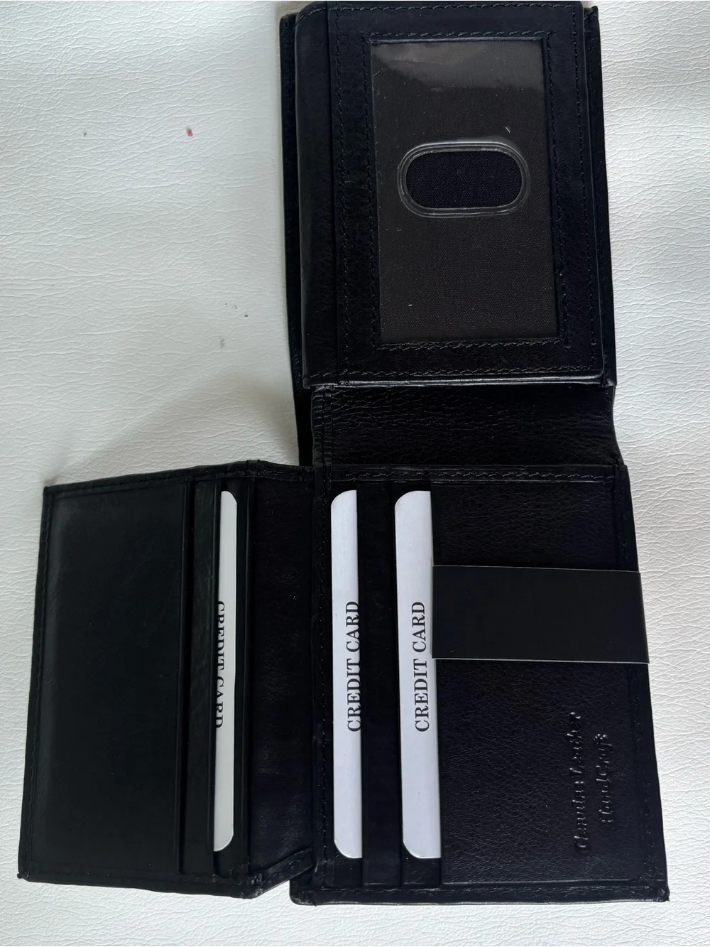 Black Leather RFID Card & Key Holder